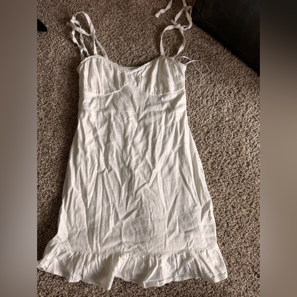 Hollister, white, linen, Size M